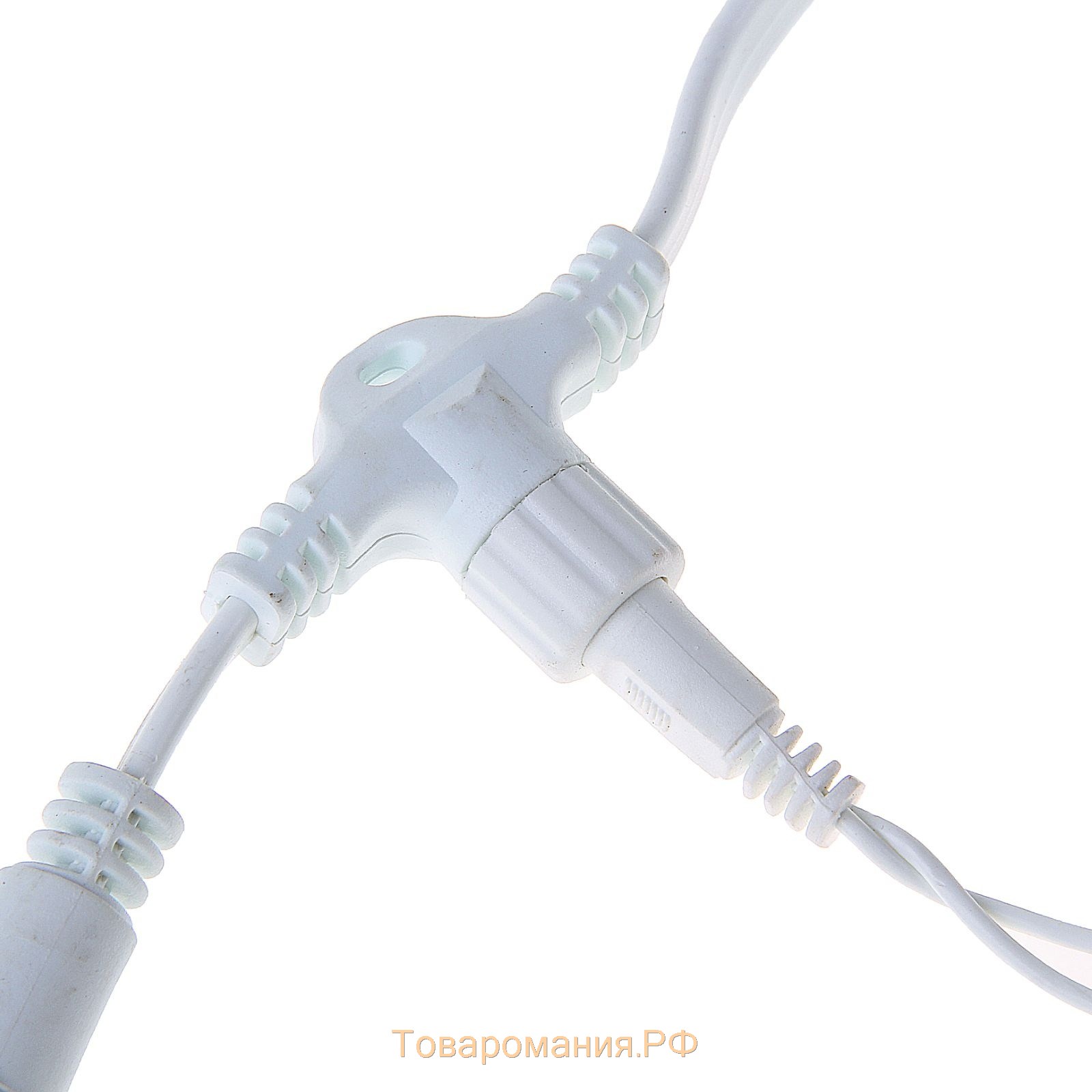 Гирлянда «Занавес» 2 × 9 м, IP44, УМС, белая нить, 1800 LED, свечение мульти, 220 В