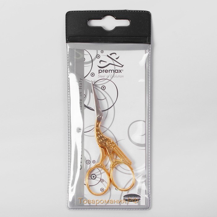Ножницы для вышивания «Цапельки», 9 см, цвет золотой