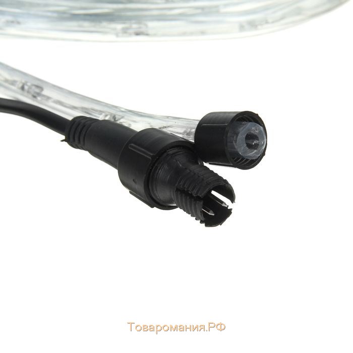Световой шнур Lighting 10 мм, IP65, 10 м, 24 LED/м, 220 В, 8 режимов, свечение тёплое белое