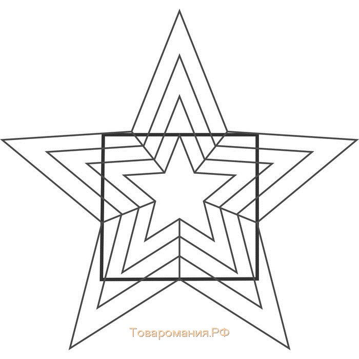Светодиодное панно «Звезда», 210 × 200 × 6 см, 60 Вт, 220 В