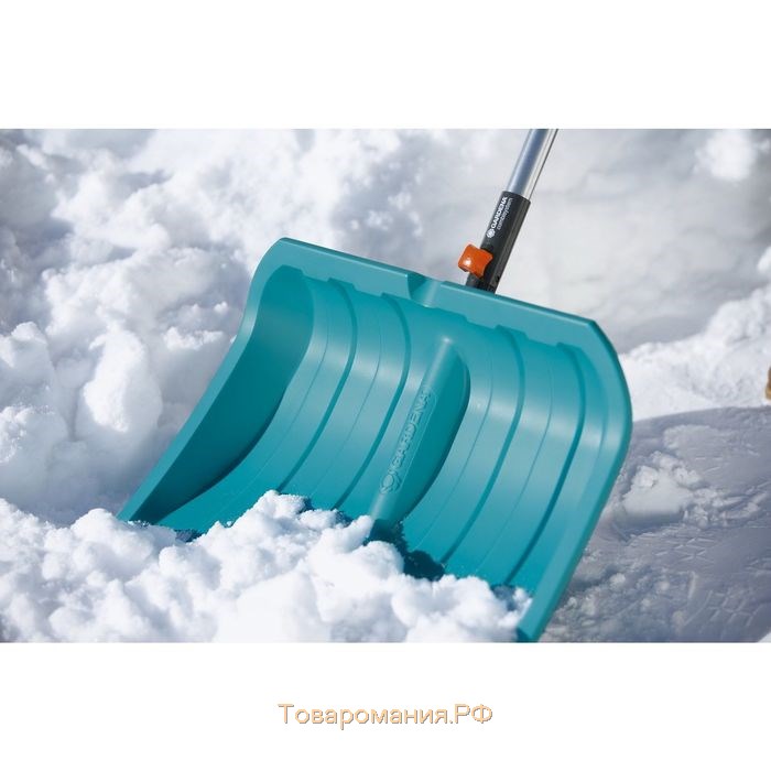Ковш лопаты пластиковый, 500 × 435 мм, с пластиковой планкой, голубой, комбисистема GARDENA