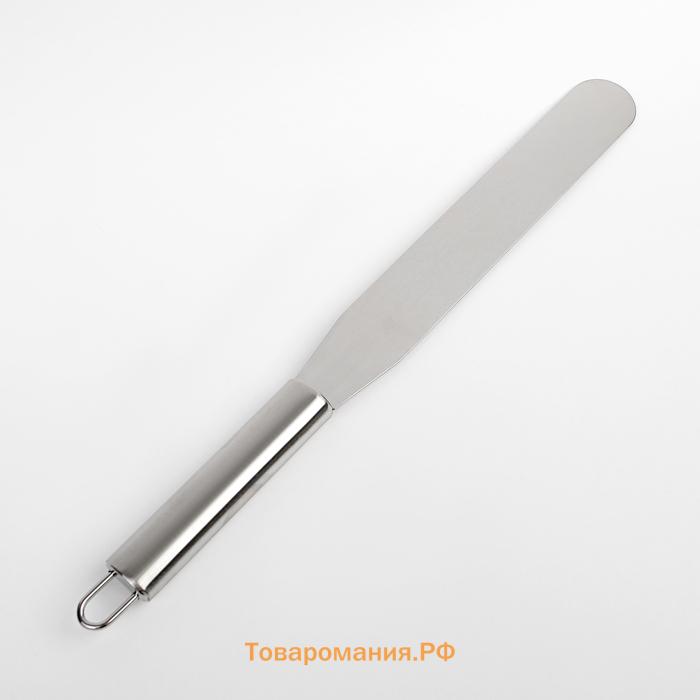 Кондитерская лопатка - палетка прямая , 32.5×3 см, рабочая часть 20 см, серебристая