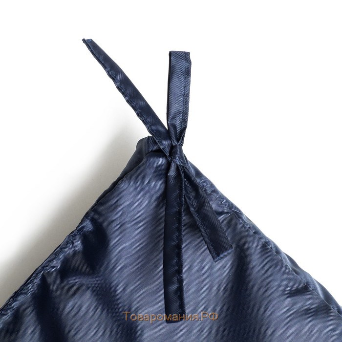 Подушка-матрас водоотталкивающ. 195х63х3,5 см, плащевка полиэстер 100%, цвет чёрно-синий, синтетическое волокно