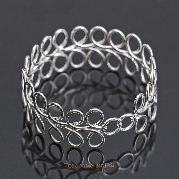 Кольцо для салфеток «Венок», 4,5×2 см, цвет серебряный