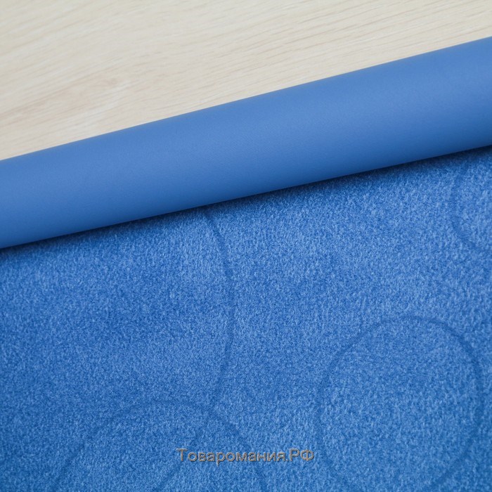 Штора рулонная «Блэкаут», светонепроницаемая, 160 х 160 см, замша, цвет синий