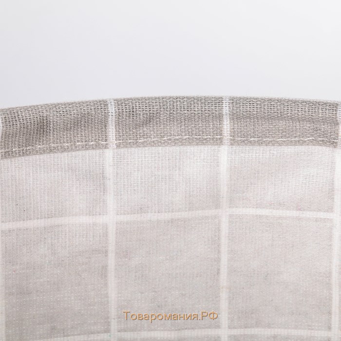 Корзина бельевая текстильная «Клетка», 30×30×30 см, цвет серый
