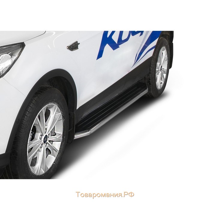 Пороги на автомобиль "Premium" Rival для Ford Kuga II 2013-2017 2016-н.в., 180 см, 2 шт., алюминий, A180ALP.1804.2