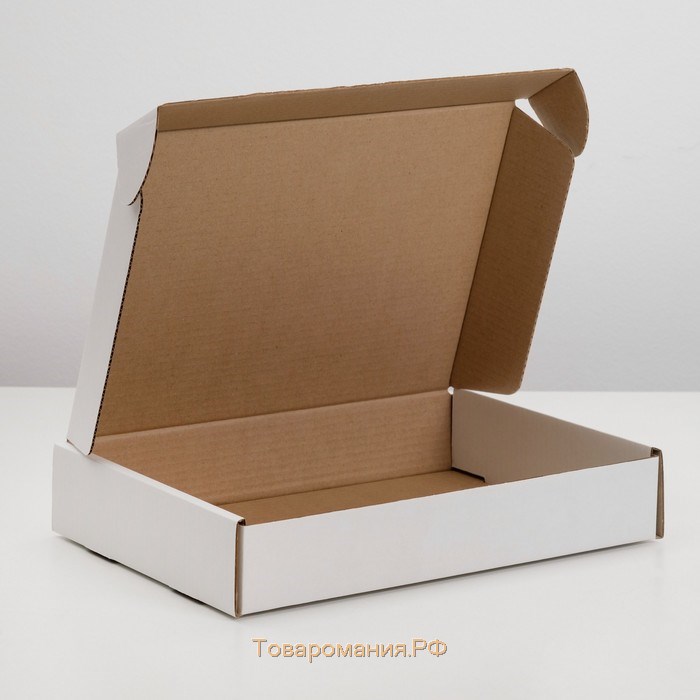 Коробка для пирога, белая, 32,6 x 22,9 x 4,8 см
