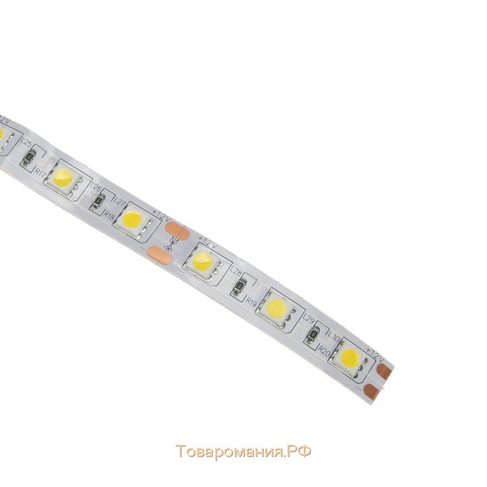 Светодиодная лента Ecola 3 м, IP20, SMD5050, 60 LED/м, 14.4 Вт/м, 12 В, 4200К