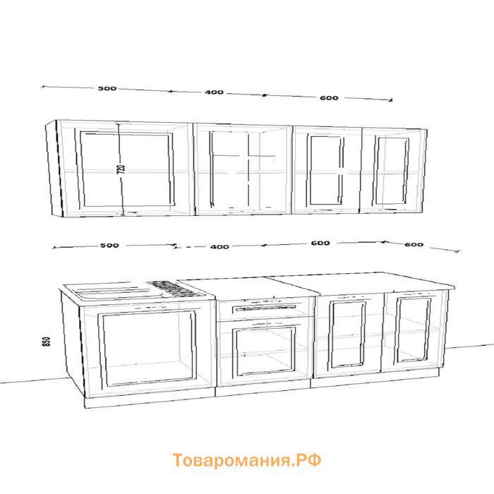 Кухонный гарнитур 7 Белый Вегас 1500