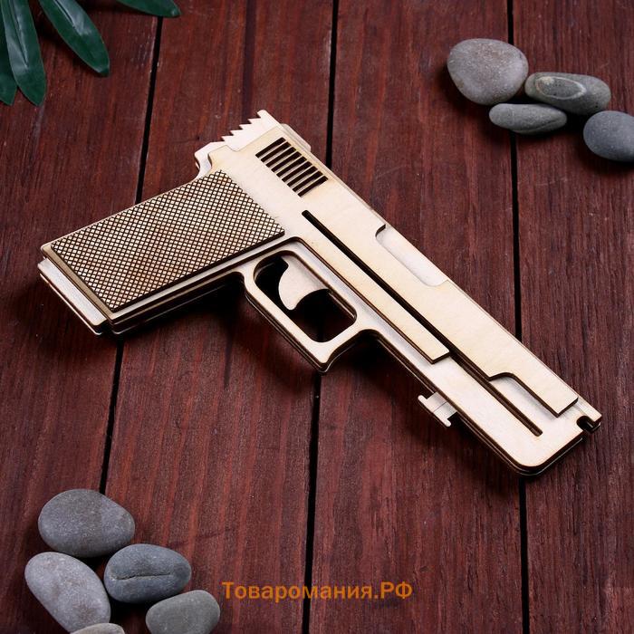 Сувенир деревянный пистолет резинкострел ТТ, стреляет резинками