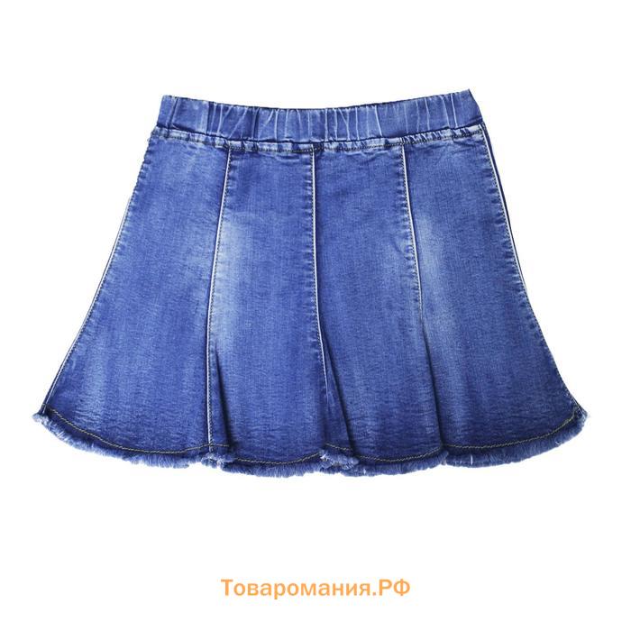 Юбка джинсовая для девочек, рост 104 см