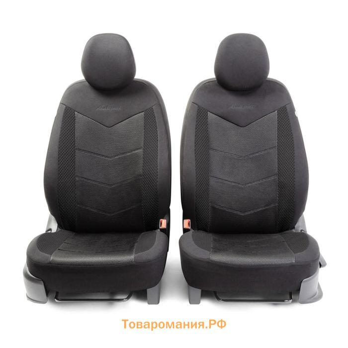 Авточехлы AEROBOOST 3D крой, 11 предметов, 5 подголовников, 2 молнии, AIRBAG чёрый