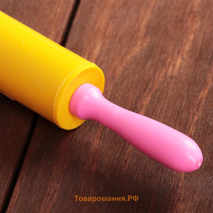Скалка, 21 см, рабочая часть 9 см, МИКС