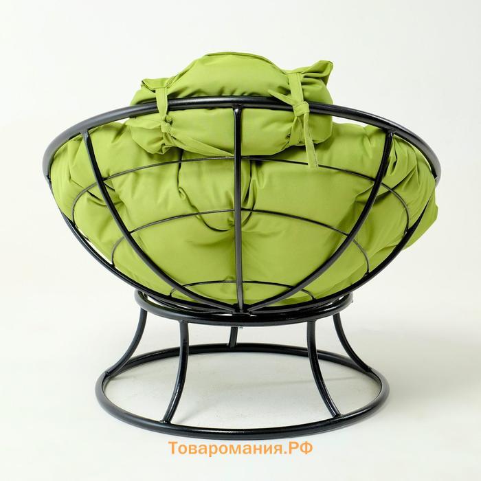 Кресло "Папасан" мини, с зелёной подушкой, 81х68х77см, микс