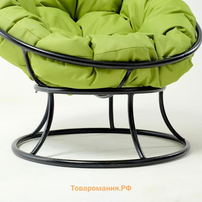 Кресло "Папасан" мини, с зелёной подушкой, 81х68х77см, микс