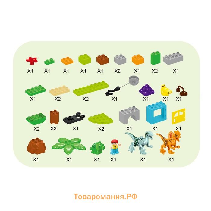 Конструктор «Парк динозавров», 2 варианта сборки, 39 деталей