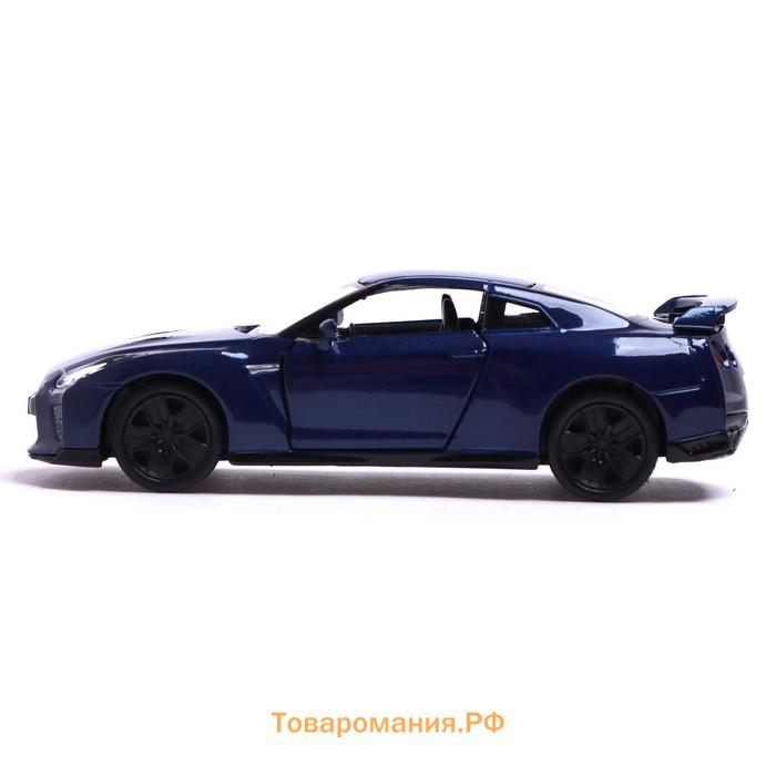 Машина металлическая NISSAN GT-R (R35), 1:32, открываются двери, инерция, цвет синий