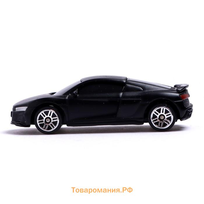 Машина металлическая AUDI R8 COUPE, 1:64, цвет черный матовый