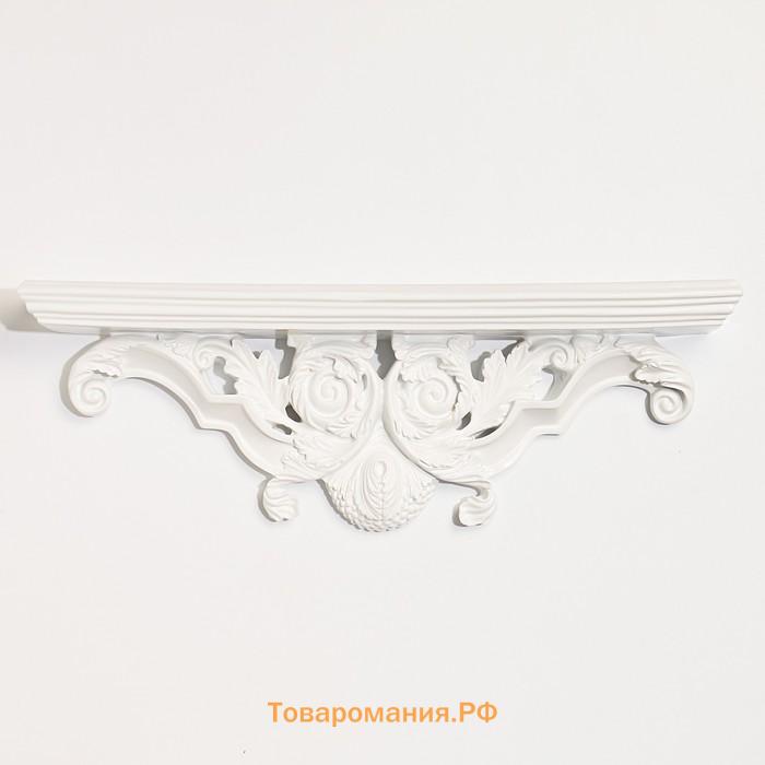 Декор настенный с полкой TAKE IT EASY «Ажурная», панно, 15.2×45.5 см, белая