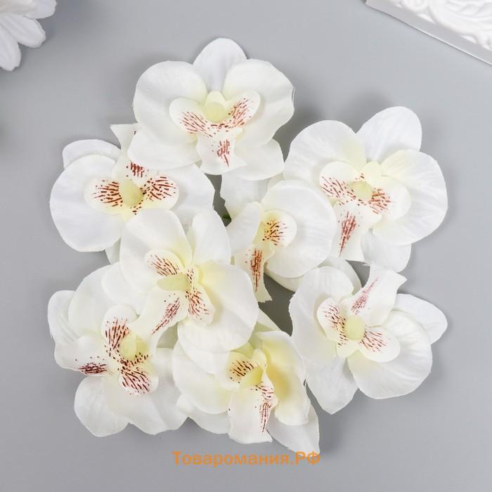 Бутон на ножке для декорирования "Орхидея белая" d=5,5 см