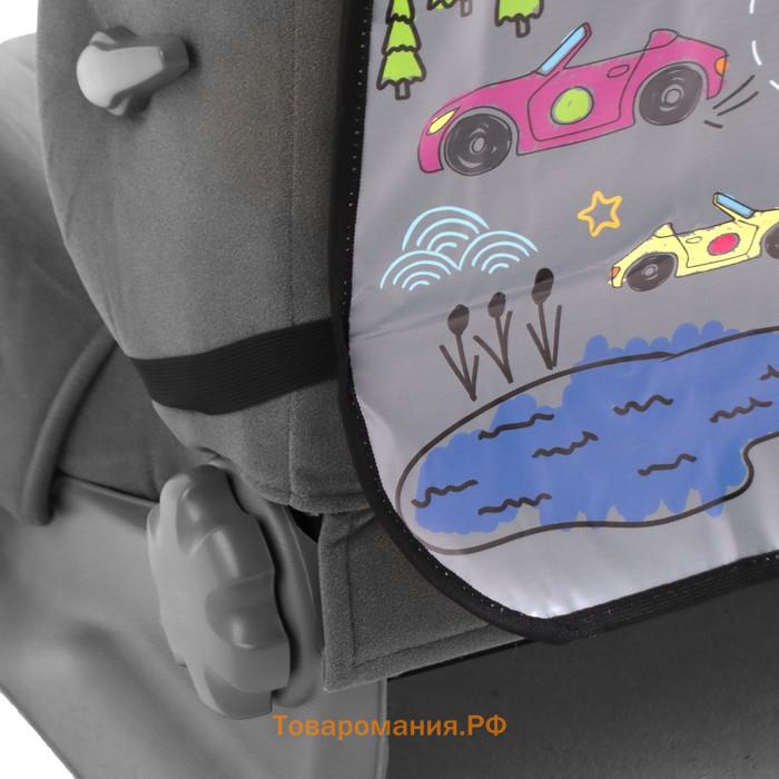 Накидка на сиденье автомобильное Cartage Машинки, ПВХ, 60х45 см, европодвес