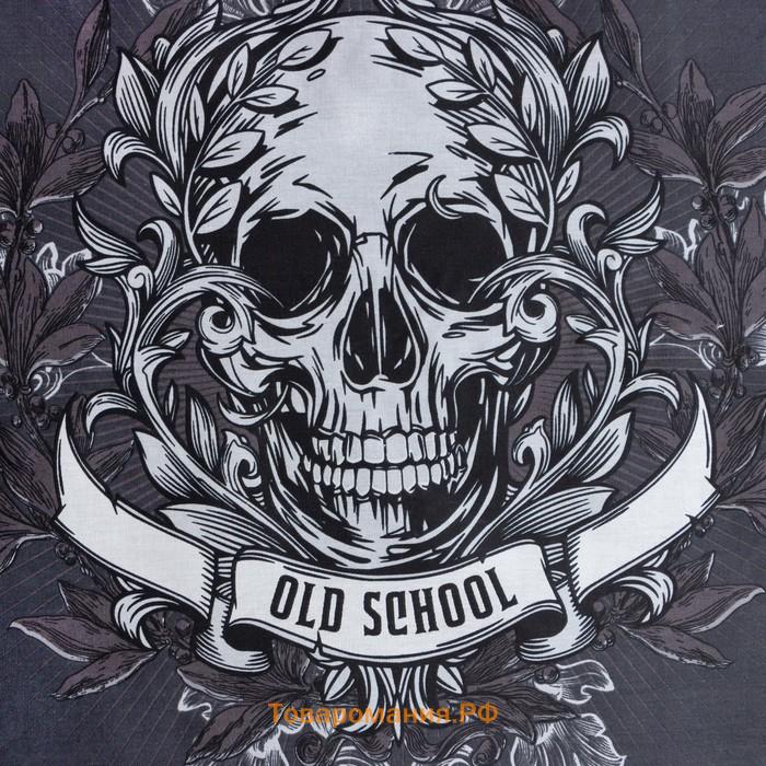 Постельное белье  евро Old school 200*217 см,220*240 см,70*70 см -2 шт, бязь