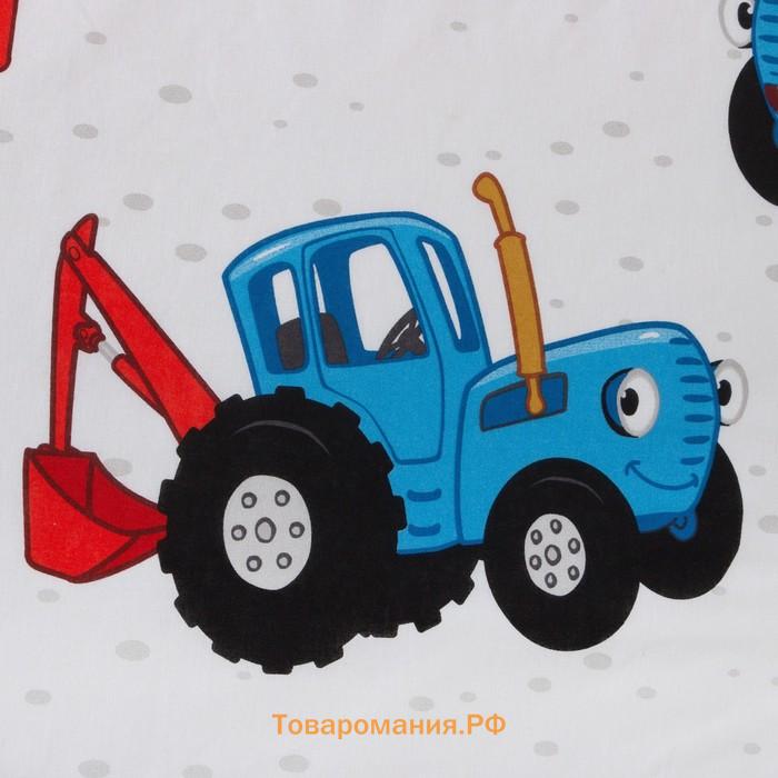 Постельное бельё Синий трактор «Любимый малыш» 112х147 см, 60х120+20 см, 40х60 см, 100% хлопок, поплин 125г/м