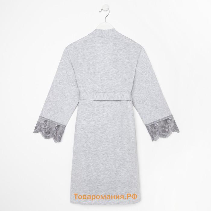 Набор женский (халат, сорочка) KAFTAN, р. 40-42, серый