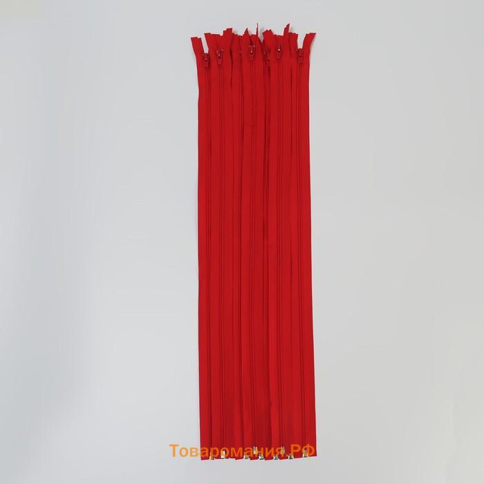 Молния разъёмная «Спираль», №5, замок автомат, 60 см, цвет тёмно-красный