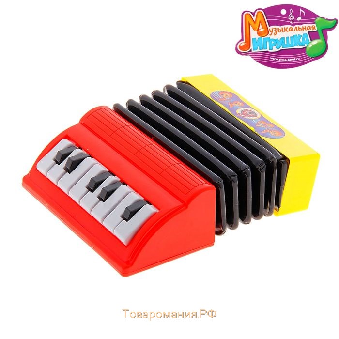 Музыкальная игрушка аккордеон «Музыкальный взрыв», 13 клавиш, работает от батареек, цвета МИКС