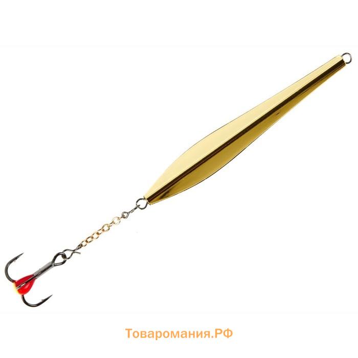 Блесна вертикальная зимняя Lucky John DOUBLE BLADE с цепочкой и тройником, 6.5 см SG блистер