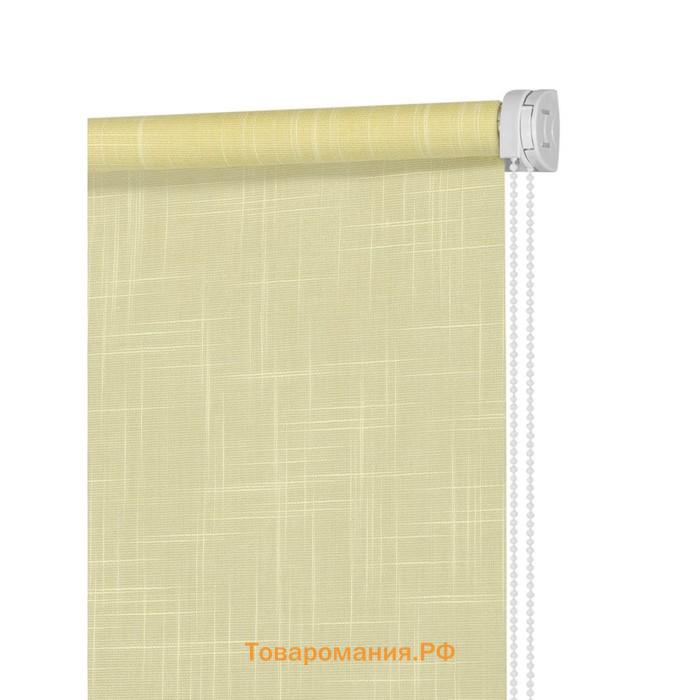 Рулонная штора «Шантунг», 100х160 см, цвет лимонный