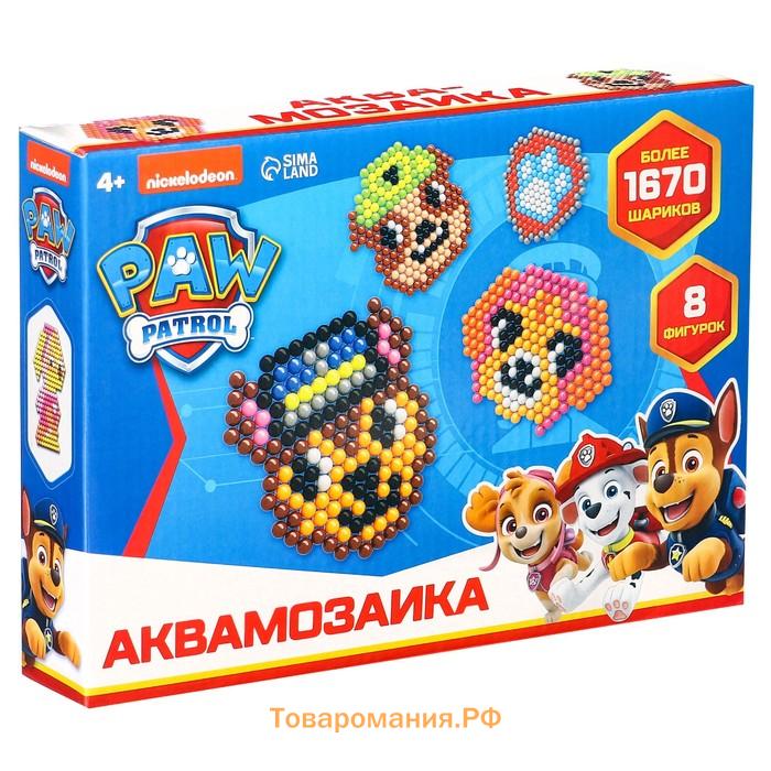 Аквамозаика Щенячий патруль, большой набор, 8 фигурок