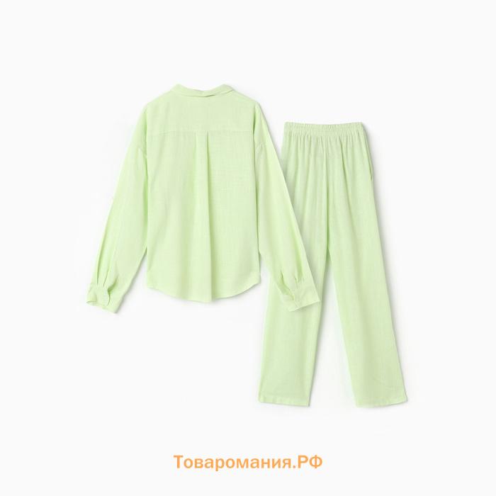 Пижама женская (рубашка и брюки) KAFTAN Lime series р. 48-50