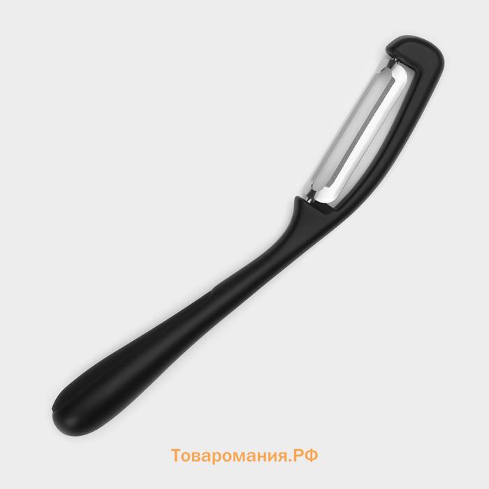 Овощечистка Magistro Vantablack, 16.7×2 см, вертикальная, чёрная