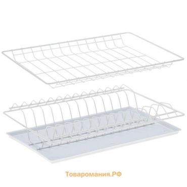 Сушилка для посуды с поддоном для шкафа 40 см, 36.5×25.6 см, белая