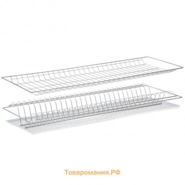 Сушилка для посуды с поддоном для шкафа 80 см, 76.5×25.6 см, хром