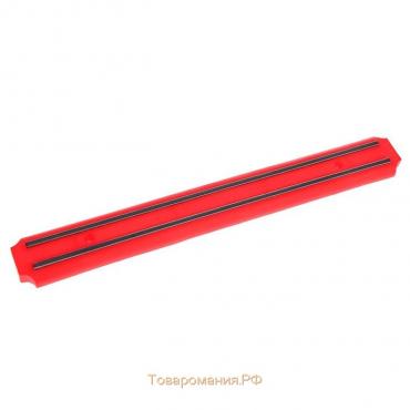 Держатель для ножей магнитный, 38 см, цвет красный