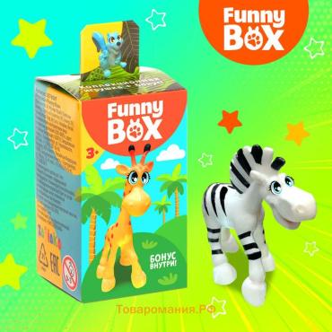 Игровой набор Funny Box «Зоопарк»: карточка, фигурка, лист с наклейками