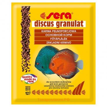 Корм для рыб Sera Discus Granulat для дискусов, в гранулах, 12 г