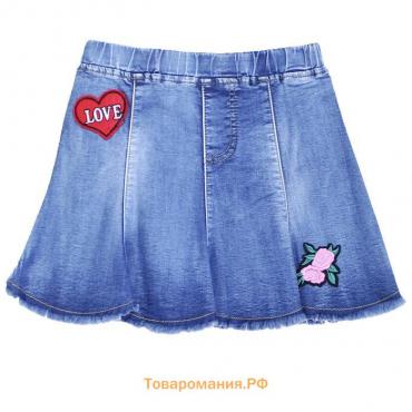 Юбка джинсовая для девочек, рост 104 см