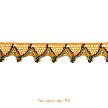 Тесьма «Уголки», ширина 2 см., намотка 25 м., цвет оранжевый