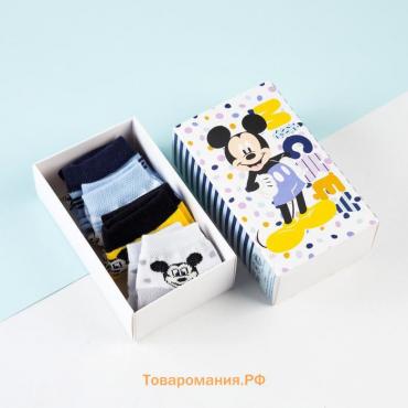 Набор носков Mickey, Микки Маус, 4 пары, 12-14 см