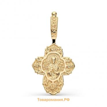 Подвеска позолота "Православный крест" 51-02861, цвет золото