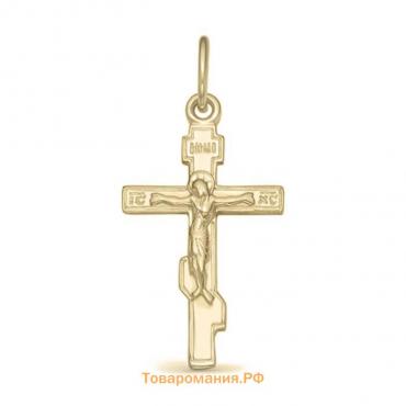 Подвеска позолота "Православный крест" 51-01164, цвет золото