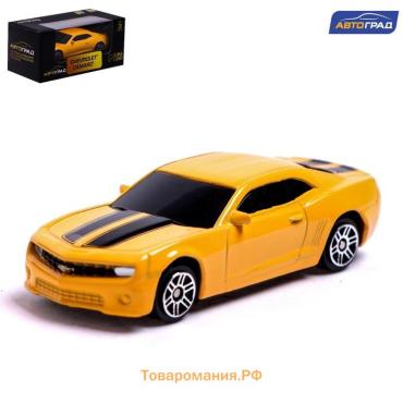 Машина металлическая CHEVROLET CAMARO, 1:64, цвет жёлтый