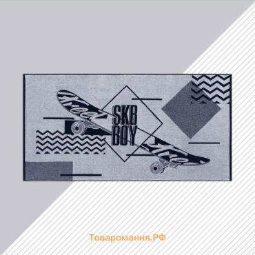 Полотенце махровое  "Скейт", 70х130 см, 100% хлопок, 420гр/м2