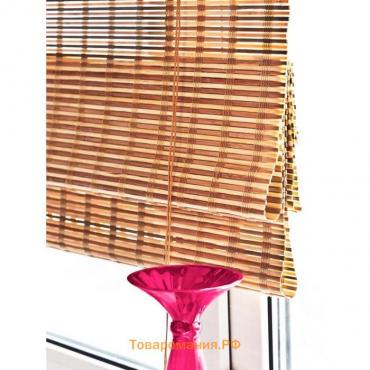 Римские штора из бамбука, 140х160 см, цвет микс