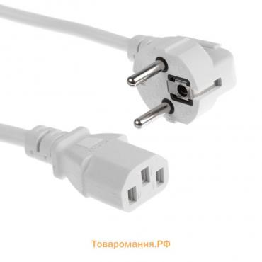 Кабель питания KDGN-005, Schuko - C13, 10 А, 3 м, 3-х жильный, белый